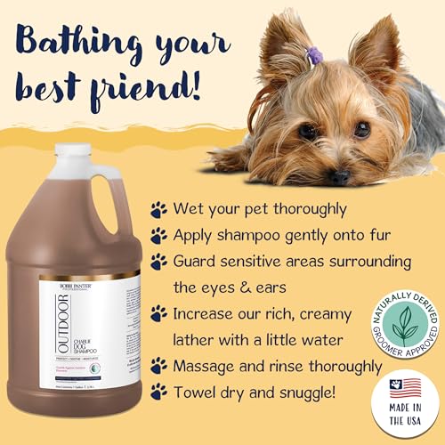 Image of Bobbi Panter Outdoor Dog Shampoo Citronella, Cedarwood & Lavender - Protective Natural Formula for Outdoor Exposure, Cleanses & Soothes Skin, Tear-Free, 20:1 Concentrate, Made in USA, 1 Gallon