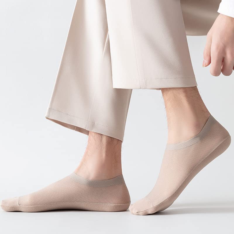 3 pary męskie skarpetki do łodzi modne letnie cienkie niewidoczne skarpety oddychające miękkie dorywczo elastyczne skarpetki z siatki (Color : 3 dark grey, Size : EU 37-45)