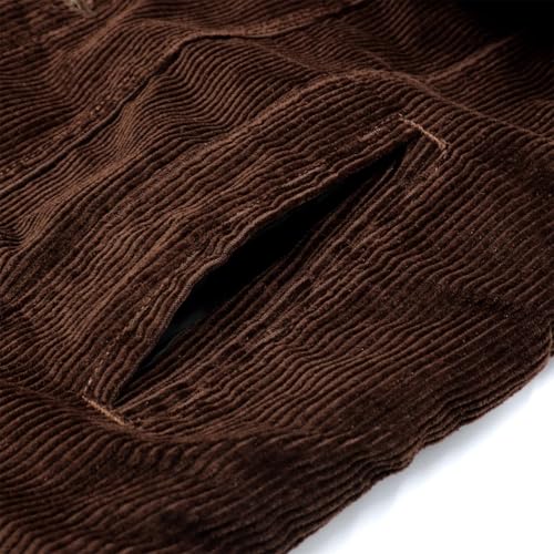 Image of Men's Corduroy Jacket Trucker Coat | Warm corduroy outwear with soft sherpa lining, classic button down outerwear for cold winter daily use