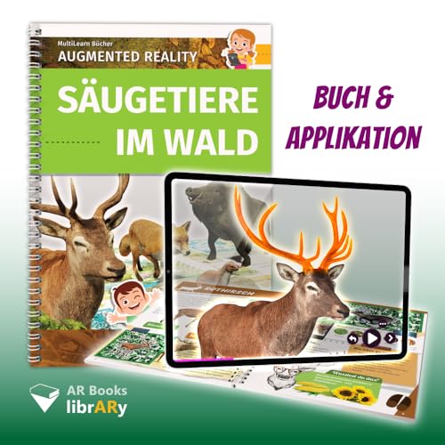 AR Books LibrARy - Säugetiere im Wald (Augmented-Reality-Buch)