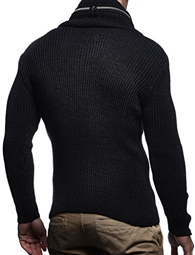 Leif Nelson Men's Knitted Pullover XX-Large Black3