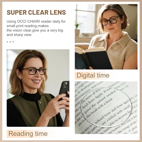 Image of OCCI CHIARI Stylish Reading Glasses Women's Readers Comfort Eyeglasses
