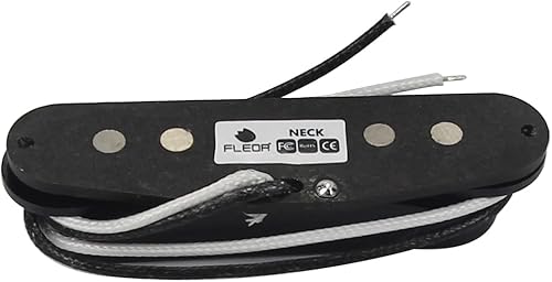 Miniatura 3 de FLEOR Pastillas Alnico de 5 Strat de una bobina para guitarra de cuello escalonadas para guitarra eléctrica Strat Squier, color negro