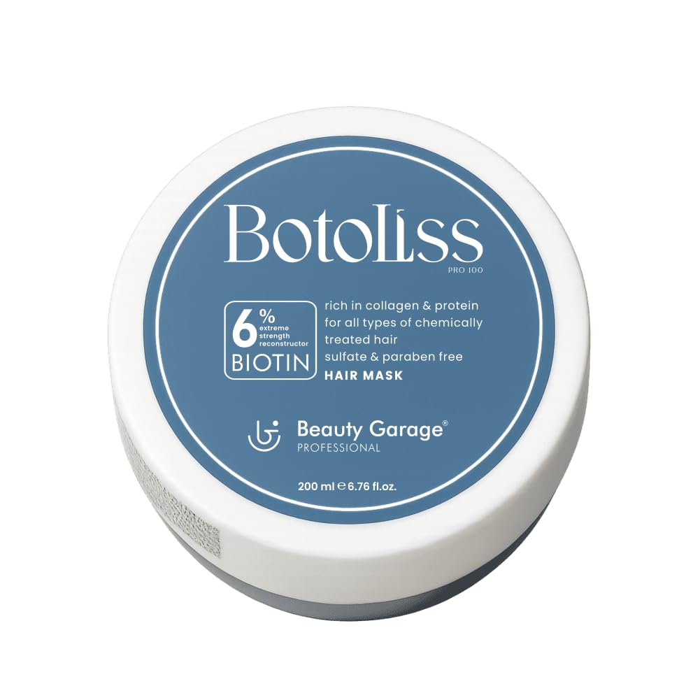 Beauty Garage Botoliss Hair Mask for Dry Hair| |200ml Hair Mask for Damaged Hair with 6% Biotin, Protein & Collagen| For Chemically Treated Hair, Sulfate & Paraben Free