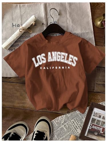 Image of RoseSeek Girl's Shirts 3 Packs Star Butterfly Graphic Tees Crew Neck Short Sleeve T Shirt Casual Tops