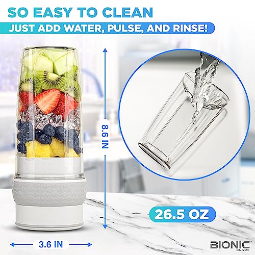 Image of Bionic Blade Personal-Sized Blender 16.5 oz, BPA-Free, Cordless, Rechargeable 18,000 RPM Portable Blender for Shakes and Smoothies 8.6 inch Tall, Seen On TV