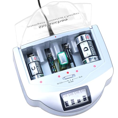 Shitanchao D|C|AA|AAA|9V Charger for Rechargeable NiMh NiCd 1.2V Battery 1.5V Alkaline Battery...