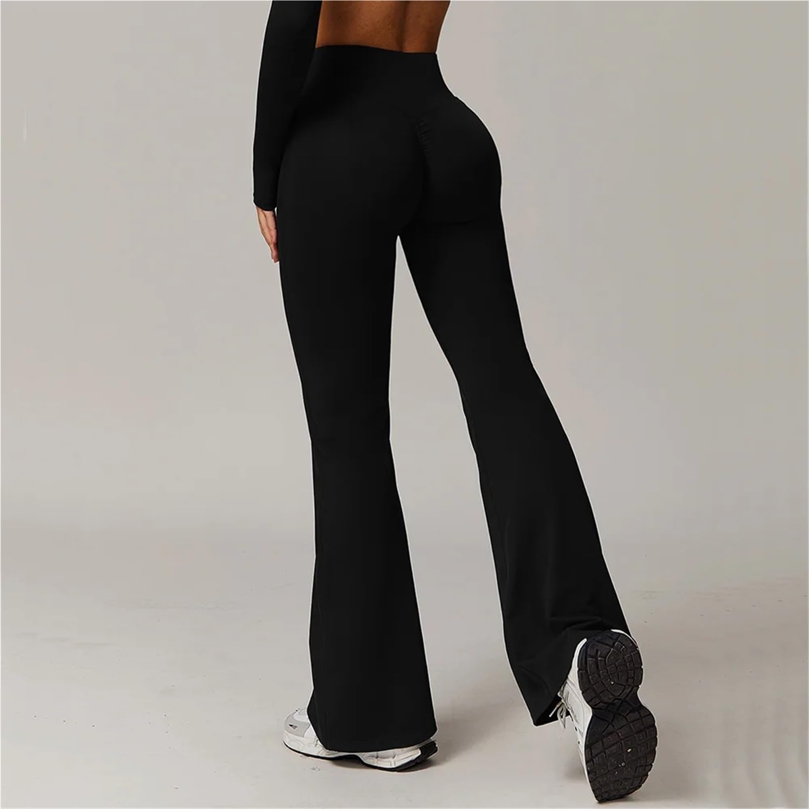 Leggings de cintura alta y pierna ancha for mujer, mallas de fitness, pantalones acampanados, elásticos, push up, for gimnasio, entrenamiento, yoga Para Yoga y Tiempo Libre