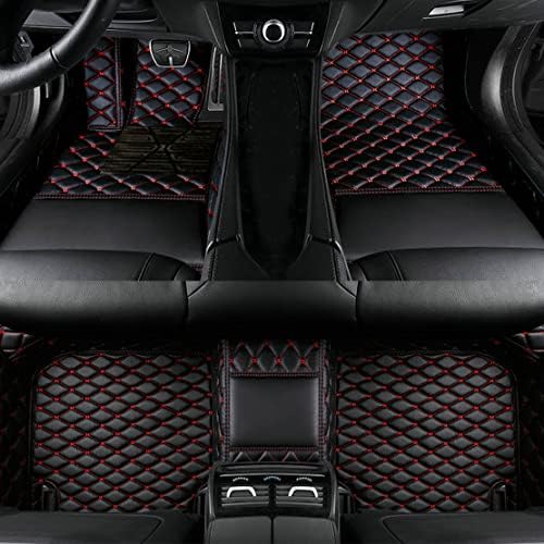 Alfombrillas personalizadas de segunda fila para coche (negro rojo)