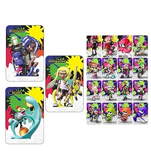 Latest Release 20-PCS NFC Cards Box for Splatoon Amiibo, fits Switch Games Splatoon 3, Inkling (Yellow)/ Octoling (Blue…