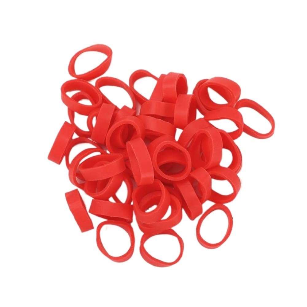 Bande Elastiche Resistenti, Elastici Elastici da 500 Pezzi, Elastici Rossi Piccoli da 15 * 5 mm, Elastici for Verdure, Elastici Larghi di Piccole Dimensioni