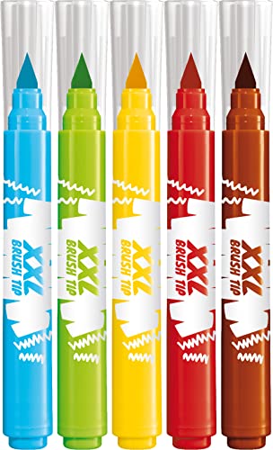 Maped Color Peps XXL Brush Colouring Felt Tip Pens (Pack of 5), Assorted, 844705 - Image 3