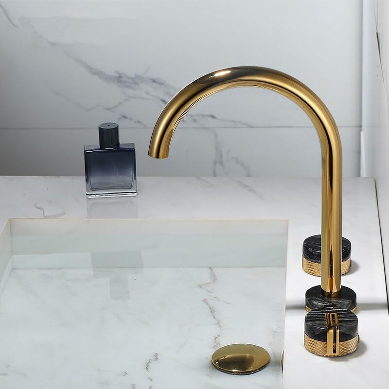 Robinet de lavabo répandu 8 pouces mitigeur de salle de bains 3 trous en laiton