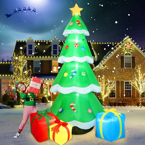 Giant 10FT Inflatable Christmas Tree with Gifts & Lights