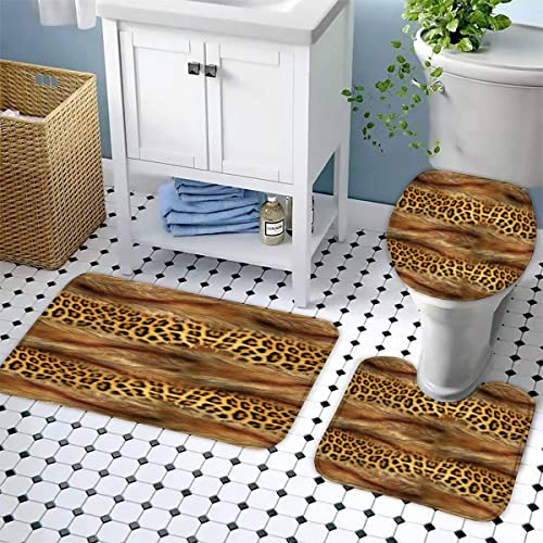 Badematten set 3D 40x60 Barock Badezimmerteppich-Set absorbierend 3-teiliges maschinenwaschbare weich badteppich schnell… – Bild 3