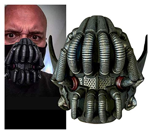 Mezza testa, come immagini Bane Mask – Dark Knight Rises Bat Man Latex Cosplay Costume Prop – Maschera flessibile per Halloween