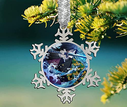 Anime Christmas Decorations Hanging Snowflake Ornaments Stainless Steel Pendant Handmade Ornament For Christmas Tree Wedding Birthday Home Office Decor #TOP1