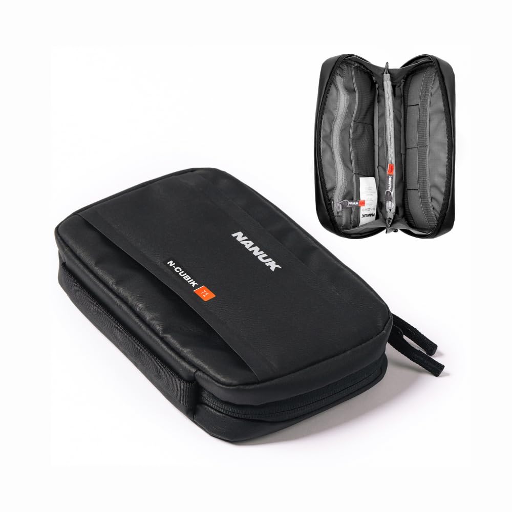 NANUK N-Cubik T1 Camera Bag Insert – Compact Water-Resistant Pouch – Shockproof Protective Camera Insert for Backpack – Perfect for Accessories &amp; Gear (10” x 6.3” x 2”)