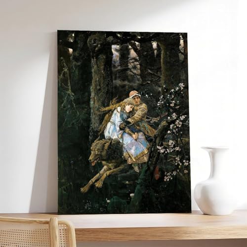 Impression sur toile Viktor Vasnetsov loup gris salon - 7