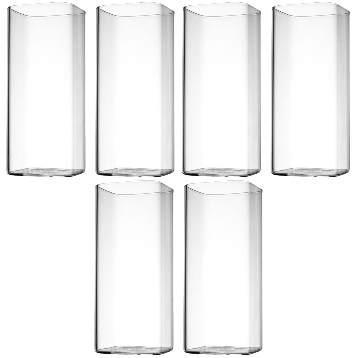 Grands verres à eau carrés YARNOW incassables pour éviter les chutes sur la table
