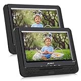 DVD Coche Niños : Soporta CD, DVD de todas regiones también se puede reproducir las películas de USB o tarjeta SD, Ellos soportan hasta 128GB de forma FAT32.La forma de os archivos de SD/USB necesita es VOB, AVI, MPEG, MP3, WMA, JPEG, y la resolución del video es de 720 * 576 o menos.