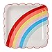 Produktbild 12 Party Pappteller in Weiß mit Regenbogen