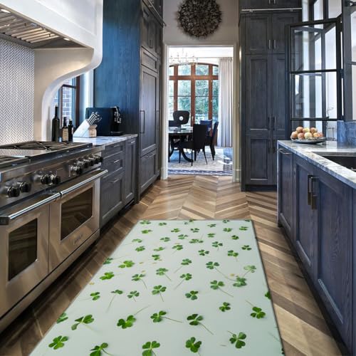 Tapis à feuilles vertes pour chambre de fille et garçon - 3