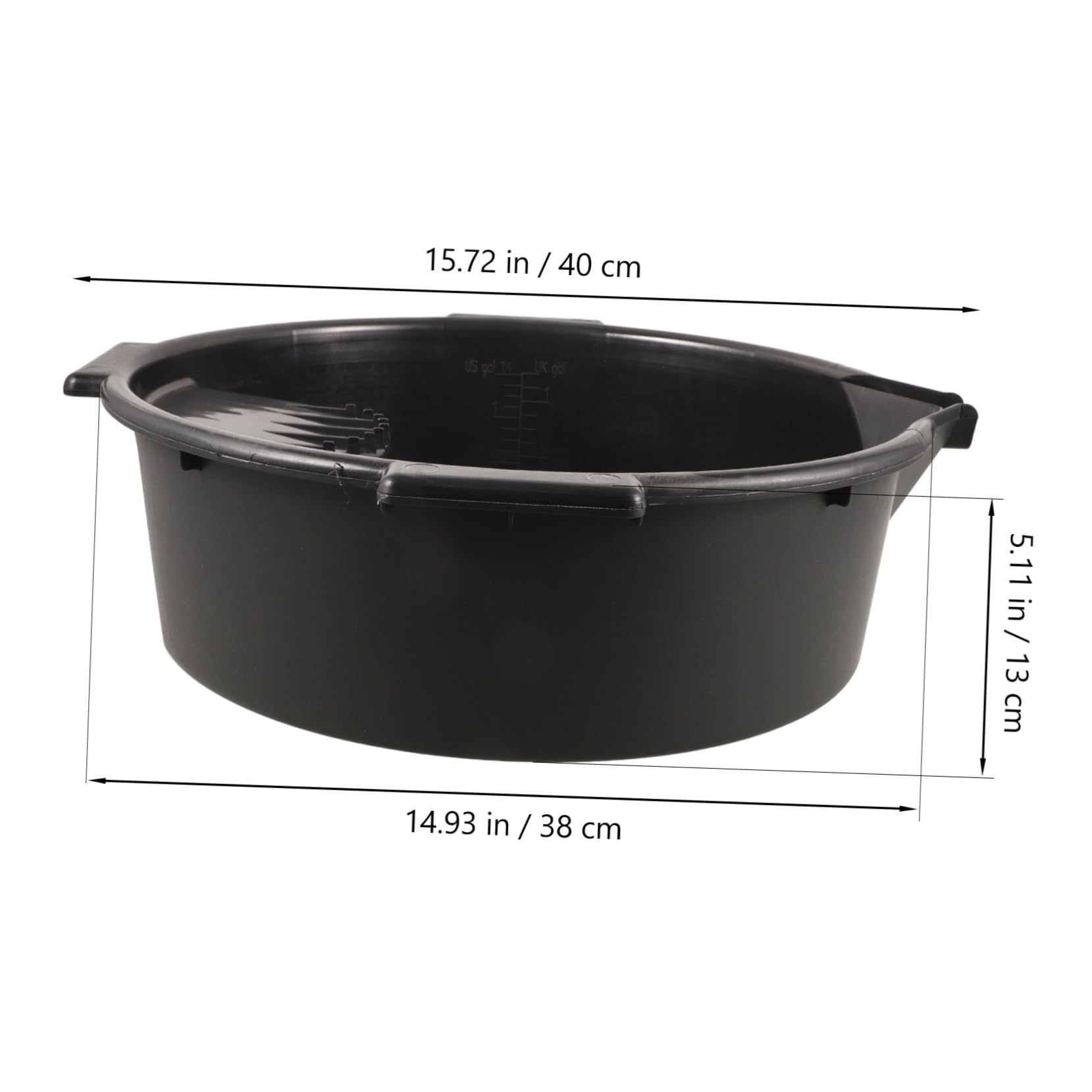 ERINGOGO Bac en Plastique Noir Design Étanche Grosse Capacité de Vidange Huile Moteur pour Entretien et Réparation Automobile Véhicule