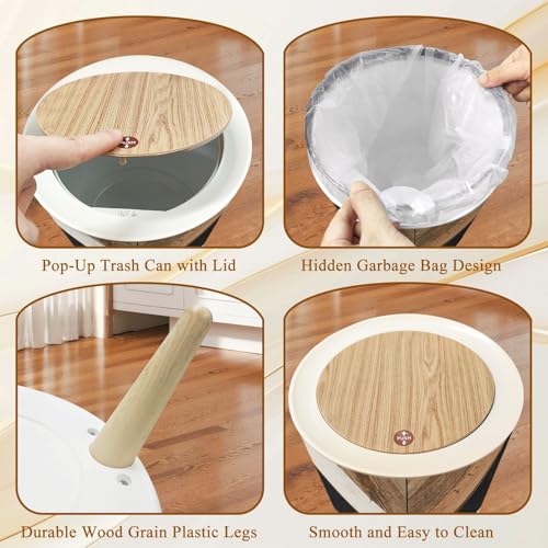 Basurero pequeño con tapa 1.8 gal Polipropileno miniatura 7