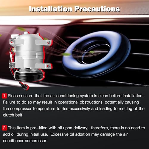 Image of CCIYU Air Conditioning Compressor for Subaru Impreza for Saab 9-2X 2.5L