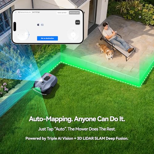 Image of Neomow X2 Pro Auto-Mapping Robot Lawn Mower, Perimeter Wire Free for 1.5 Acres, 360 3D LiDAR + Triple Vision AI Obstacle Avoidance, No RTK Antenna, IPX6, 4G App Control, GPS Anti-Theft, 17.5Ah