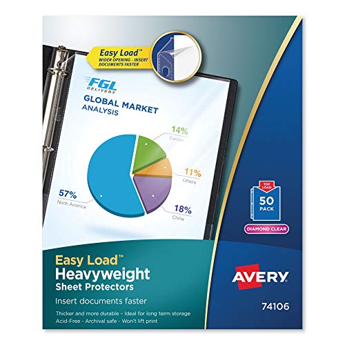 Avery Heavyweight Diamond Clear Sheet Protectors, 8.5
