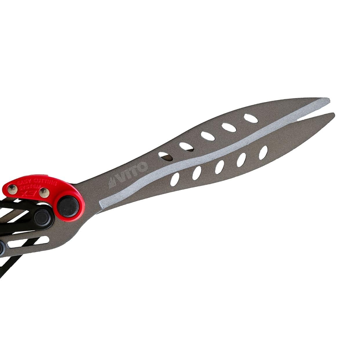 VITO – Tijeras de seto con palanca desmultiplicadora – Cuchillas de acero al carbono de alta precisión de 275 mm – Mango ergonómico antideslizante – Tamaño de setos y arbustos sin esfuerzo
