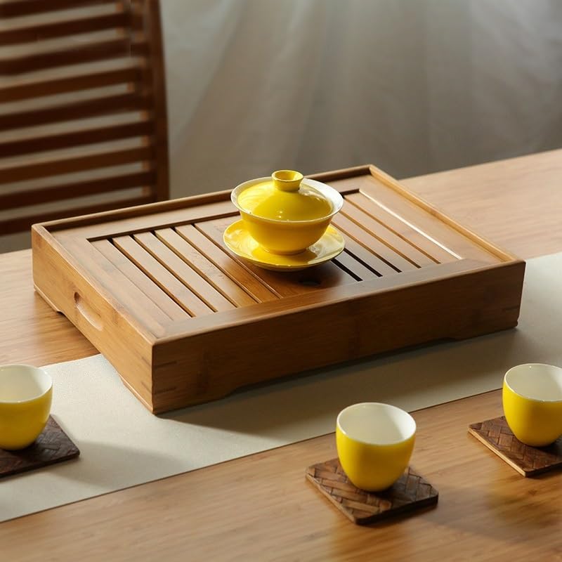 Petit plateau à thé portable for bureau, maison, simple, grand rectangulaire, table chinoise en bois Table à Thé pour la Maison Plateau à Thé