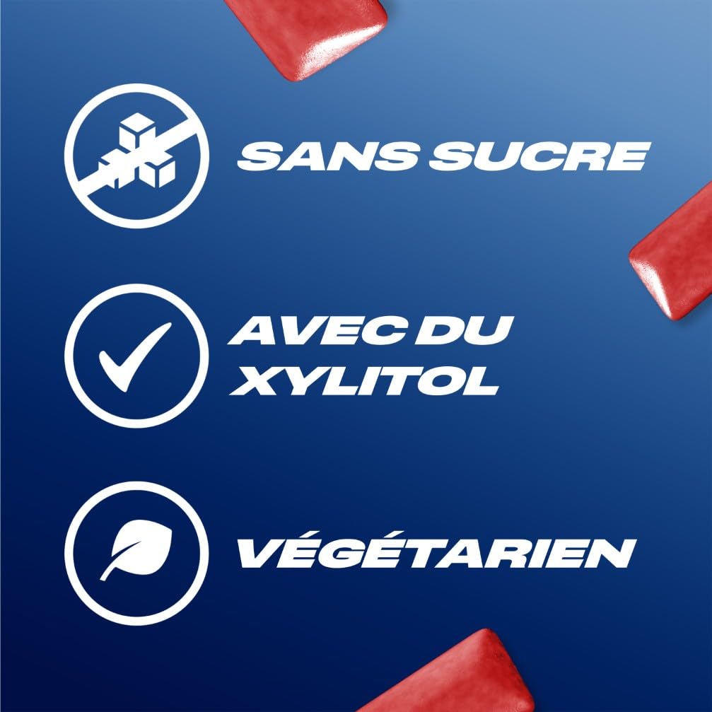 AIRWAVES Chewing Gum Sans Sucre Goût Cool Cerise 5 Paquets 70g