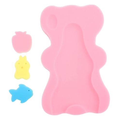 1 juego de esponja de baño almohadilla de agua para bebé, baño de bebé, almohadilla de esponja adorable almohadilla de baño para bebé, esponja de
