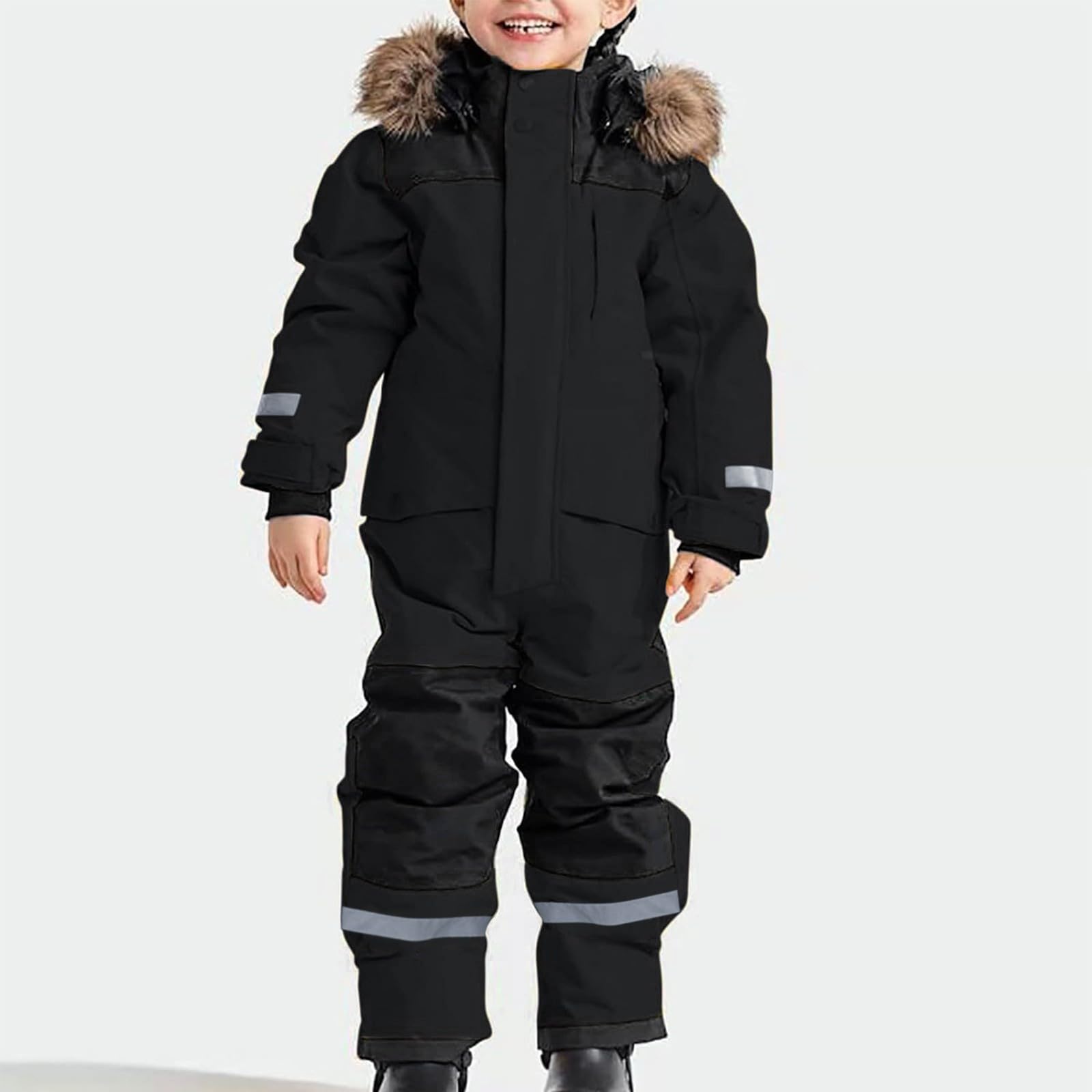 Tuta da neve Cloud Kids – Tuta da neve regolabile, in un unico pezzo, cuciture impermeabili, per bambine e bambini, per pioggia, sci e inverno. 1 – 15 anni