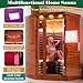IHUESHO 2-Person Corner Infrared Sauna with 225-LED Light System, Luxury Okoume Wood Cabin for Shared Relaxation, ROC Scheduled Delivery
