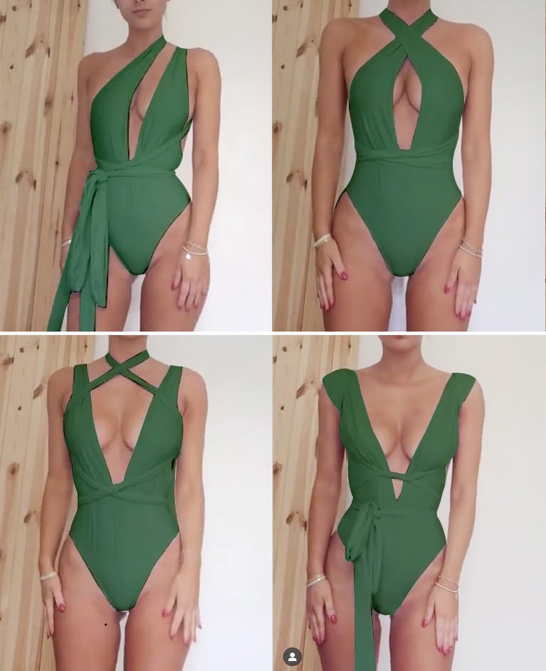 Image of Lilosy Sexy One Piece Swimsuit Women Plunge Bathing Suits
