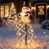 Snowman Magic Fountain - Flowing Snowflake LED Christmas Garden Light (#1)