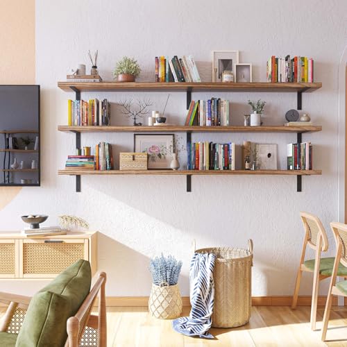 Shelf Brackets 8 Inch Wall L Brackets 8PCS Heavy Duty for Shelves Metal White Rustic Industrial Brackets for DIY Opening Shelves Project Hardware Included by WINKER - Used condition - Image 3