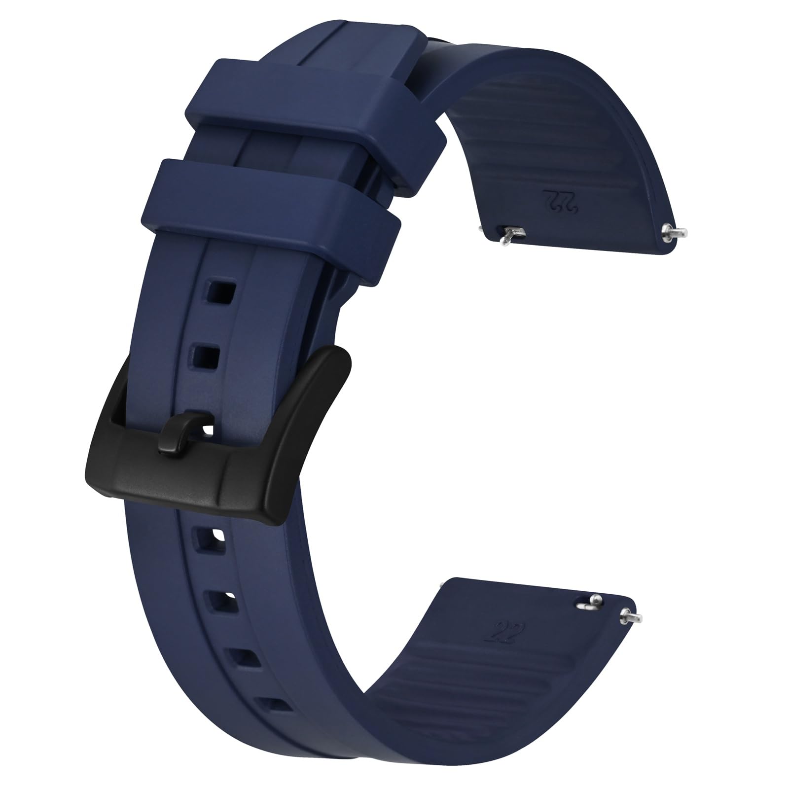 BISONSTRAP Klassisches Uhrenarmband 24mm, Fluorkautschuk (FK