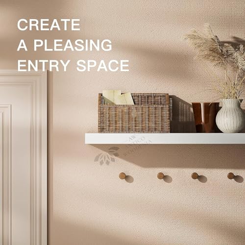 Image of Wooden Floating Wall Shelf| Wall Mount| Wall Rack| Wall Bracket for Home and Office Decor | Big Mounted Cabinets (XX-Large (24x8 inches), Set of 4,White)