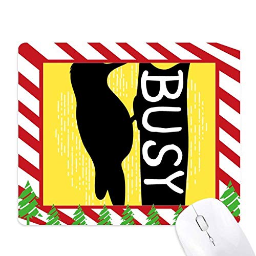 Tapis de souris pic noir et canne de noël idée cadeau originale pour collègue
