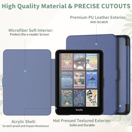 Image of Sanyetral Protective Case PC Hard Back Cover with Auto Wake /Sleep Function, Incompatible with TCL Remarkable Nokia -Blue