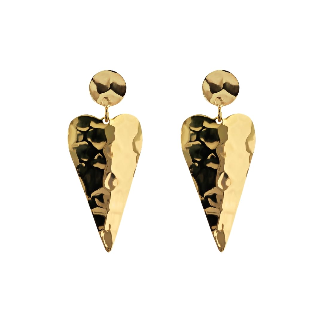 ETRUSCA GIOIELLI Orecchini Donna placcati Oro 18k – Orecchini Pendenti Cuore Anallergici – Gioielli Made in Italy – Idea Regalo Compleanni, Anniversari, Festa Donna, Festa Mamma