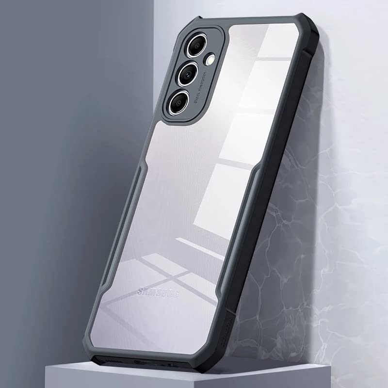 Image of Spazy Case Samsung Galaxy M55 5G / F55 5G Back Cover | Transparent Crystal Clear Hard PC Back Case with TPU Bumper, Drop Protection Case Cover for Samsung Galaxy M55 5G F55 5G