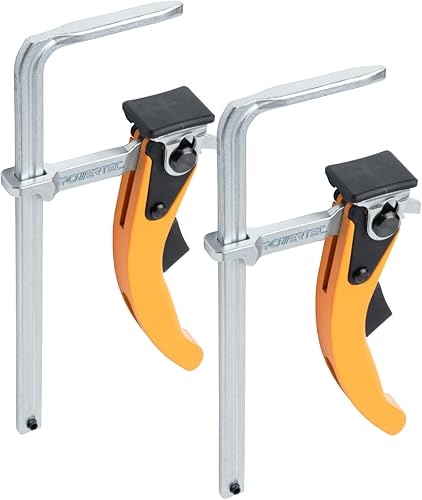 POWERTEC Abrazadera de mesa de trinquete de liberación rápida 71542V para MFT y sistema de riel guía, capacidad de 7 pulgadas (7.008 in) x 2-38