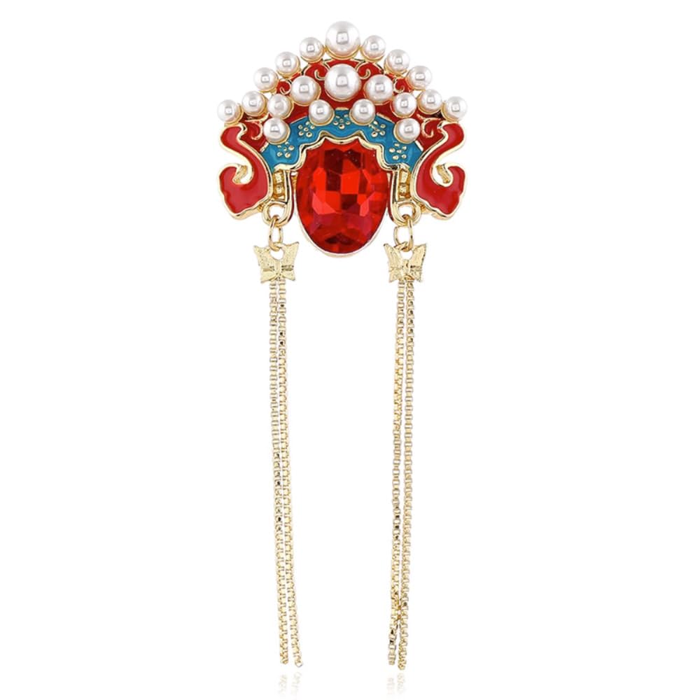 2.7cm Chinese Style Creative Beijing Opera Facial Makeup Brooch Ancient Style Accessories