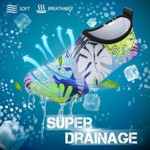 Image of SIMARI Water Shoes for Women Men Swim Aqua Socks Beach Pool Essentials Barefoot Surf River Boat Kayak Sea Yoga Sand Exercise Sport Accessories Breathable Quick-Dry Adult Youth Kid Size SWS001